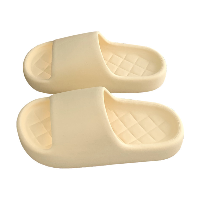 Couple casual slip-on home slippers eva New Internet celebrity simple solid color rhombus bottom sandals for men and women