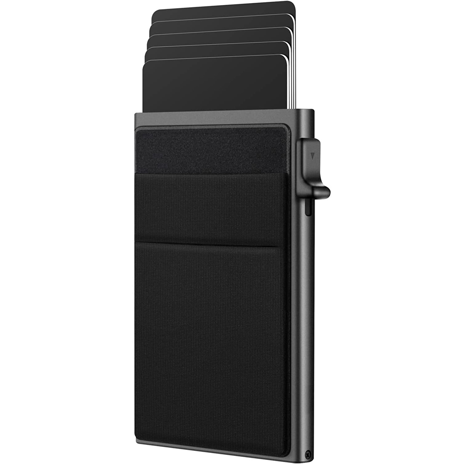 New men's simple ultra-thin RFID protection wallet card holder aluminum alloy side push card box