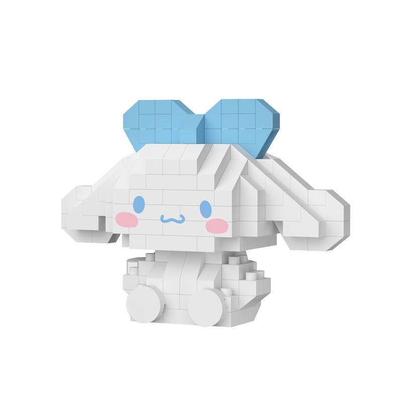 Mini Cartoon building blocks girls' toy micro particles assembled children's puzzle compatible with Lego Sanrio ornaments wholesale