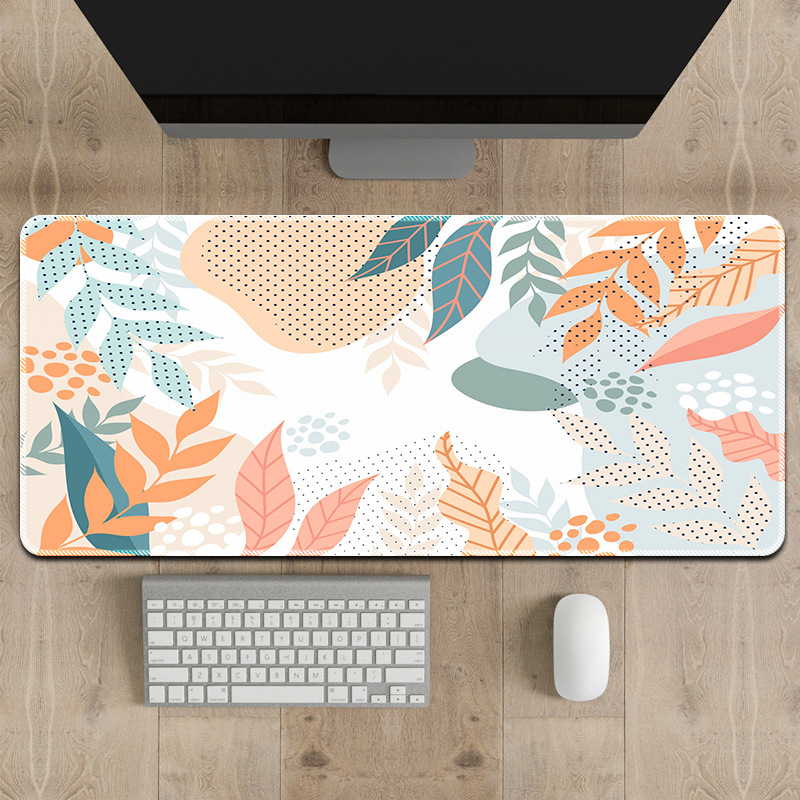 Amazon cross-border mouse pad wholesale Nordic style table mat computer Office learning mat non-slip Monstera keyboard mat