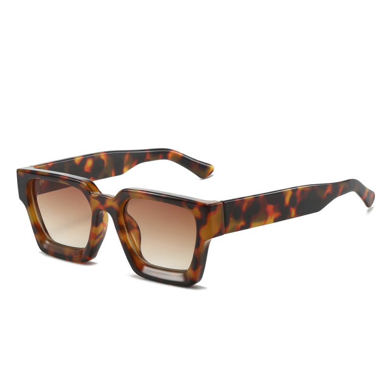 Cool square glasses new European and American thick frame sunglasses trendy box foreign trade glasses personalized cross-border large frame sunglasses