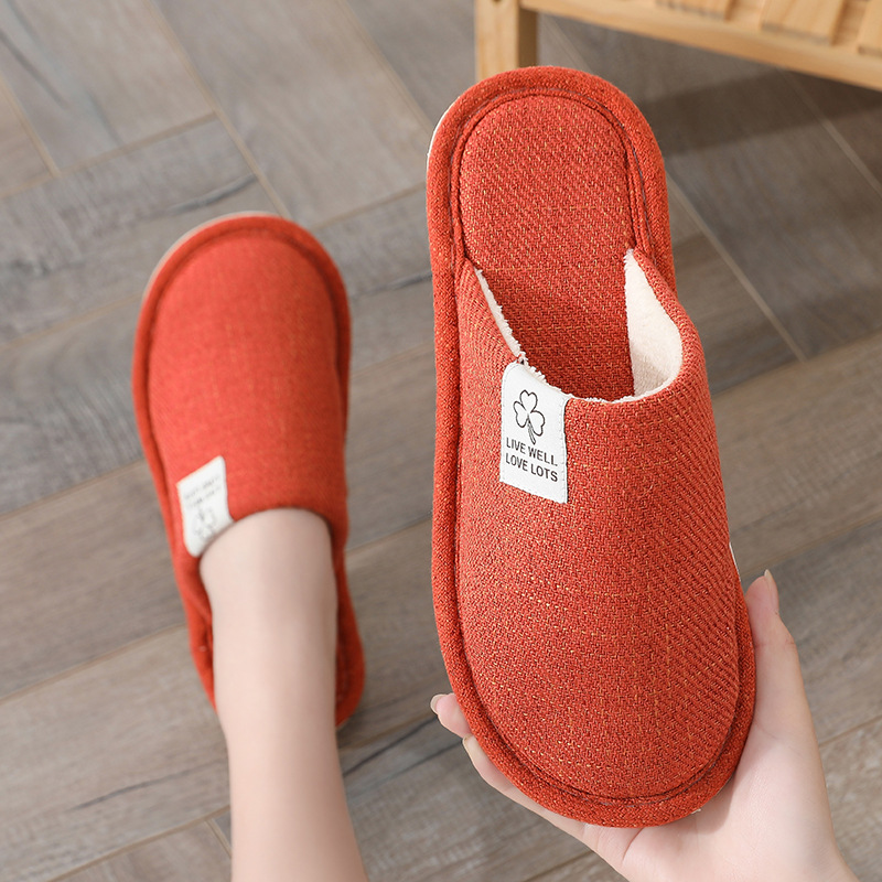 New winter cotton slippers home indoor slippers for men and women couples non-slip floor slippers soft bottom spring and autumn wholesale
