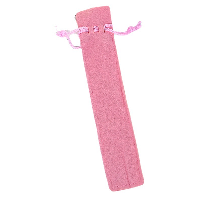 Crystal Pen Pen Bag Multicolor Double-sided Thickened Flannelette Bezel Pen Bag Gift Pen Packaging Bag for Bronzing logo