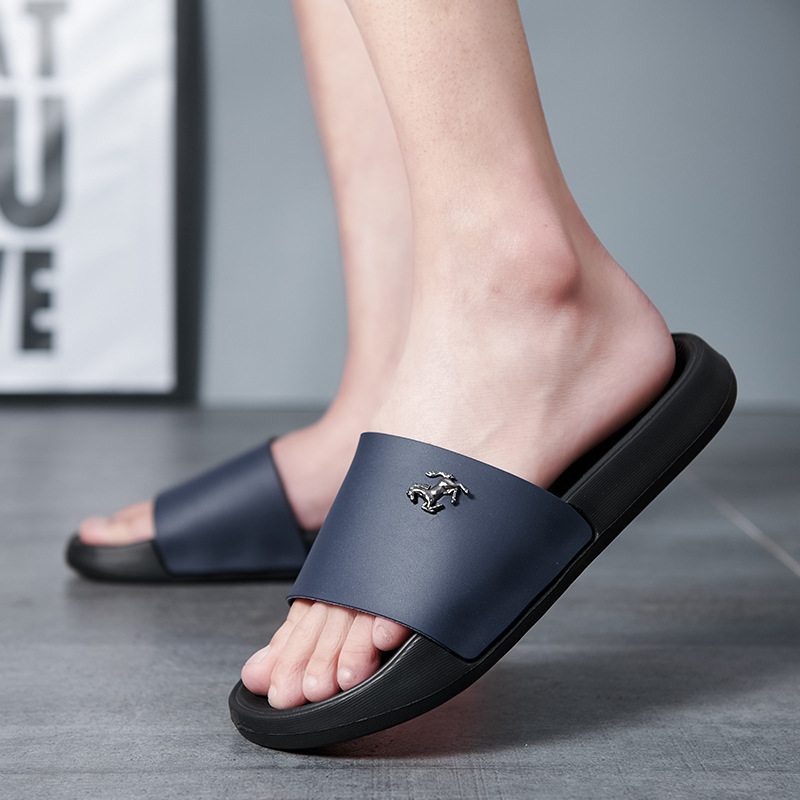 Summer slippers men's casual waterproof non-slip Sports soft bottom wear-resistant home outdoor two-way beach sandals plus size tide