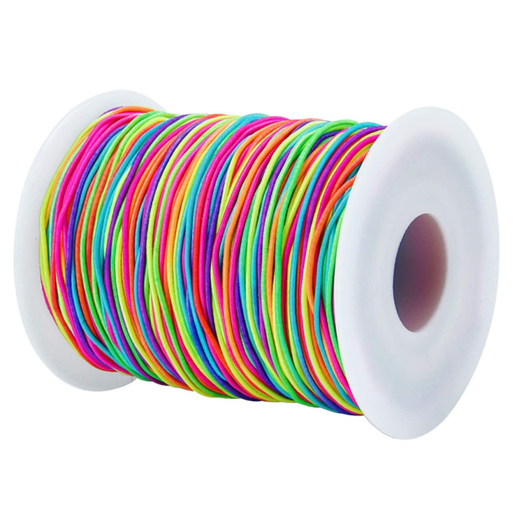 Factory direct supply cross-border 1.0mm colorful elastic rope multi-core elastic line personal DIY beaded text play crafts