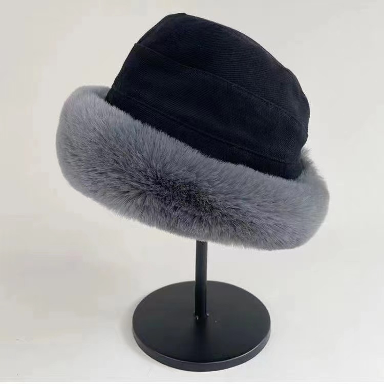 Winter Explosions Hat All-match Cold-proof Windproof Mongolian National Style Fisherman Hat Women's Thickened Warm Plush Pot Hat