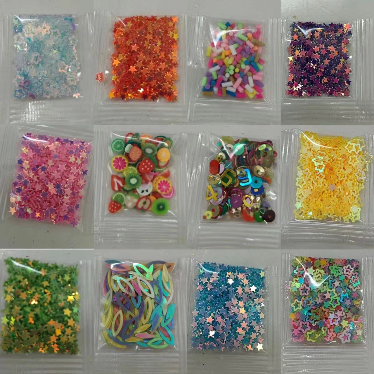 New multi-specification colorful five-pointed star sequins DIY handmade decorative accessories fruit oval patch glitter powder