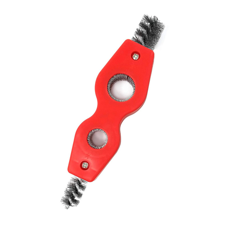 Four-in-one battery brush double-headed copper tube brush inner and outer reamer pipe cleaner deburring pipe Chamfering tool