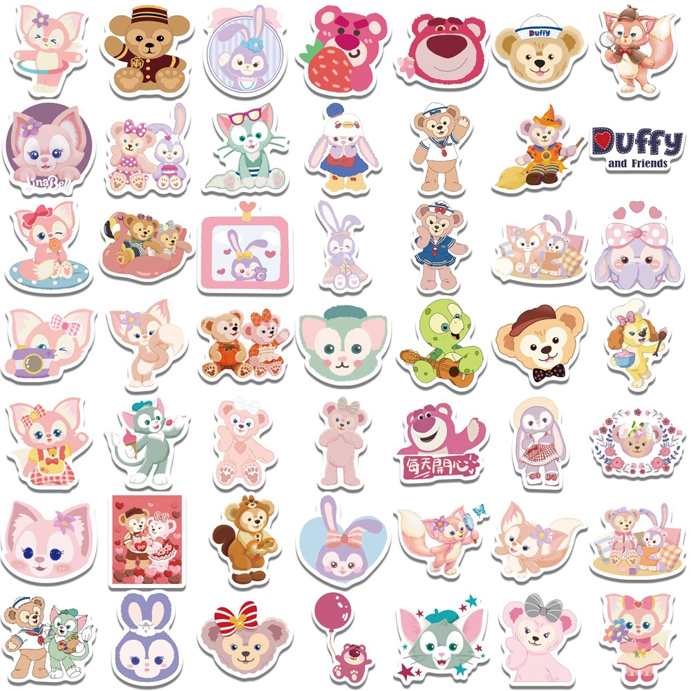 100 small size cute bear cartoon rabbit graffiti stickers luggage laptop mobile phone waterproof stickers
