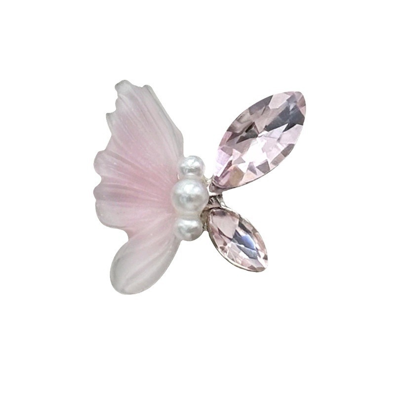 Explosive Ice Crystal Butterfly Nail Jewelry Finished Products Inlaid Horse Eye Crystal Diamond Ice Wear Armor Alloy Nail Accessories