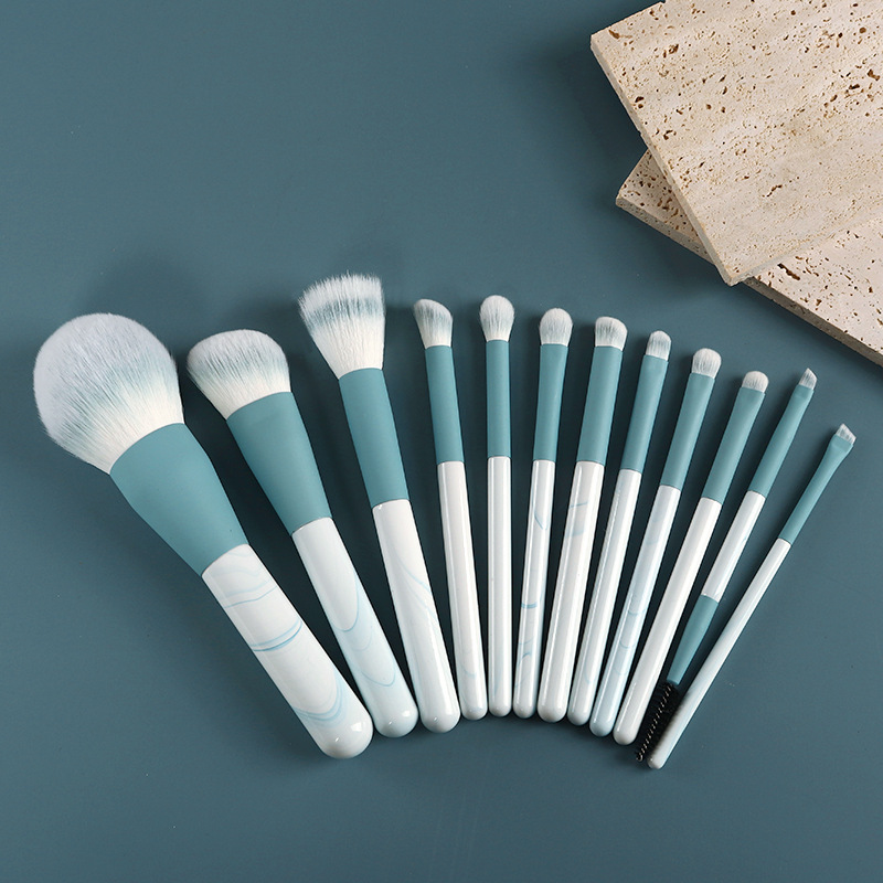 Clear Sky Makeup Brush Set Super Soft Hair Beginner's Scattered Paint Pointed Blush Brush Blade Eye Shadow Brush Brush