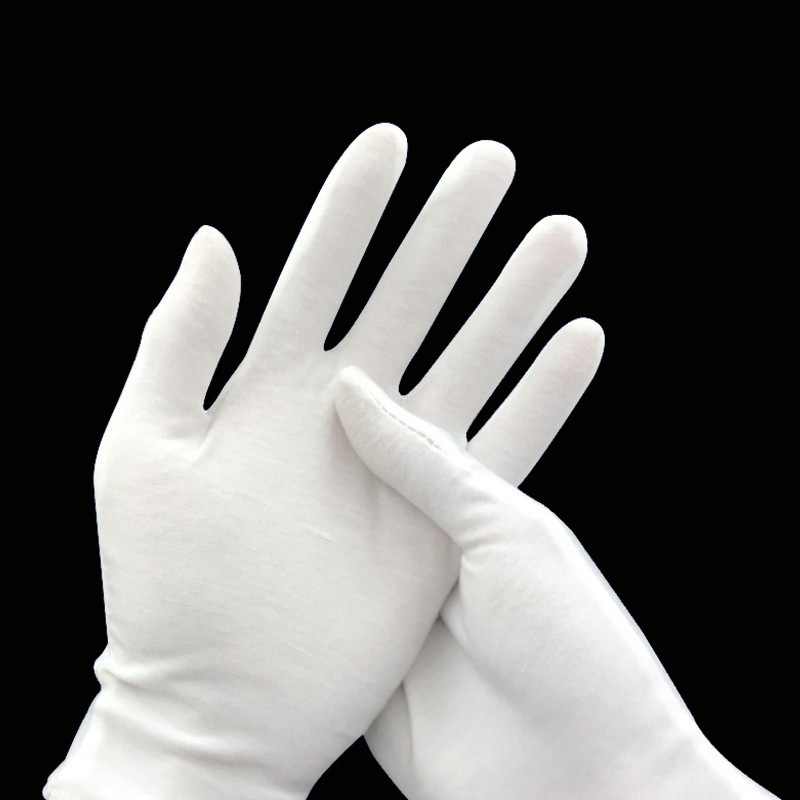 Thickened black cotton wool etiquette gloves black cotton gloves quality control work gloves labor protection gloves