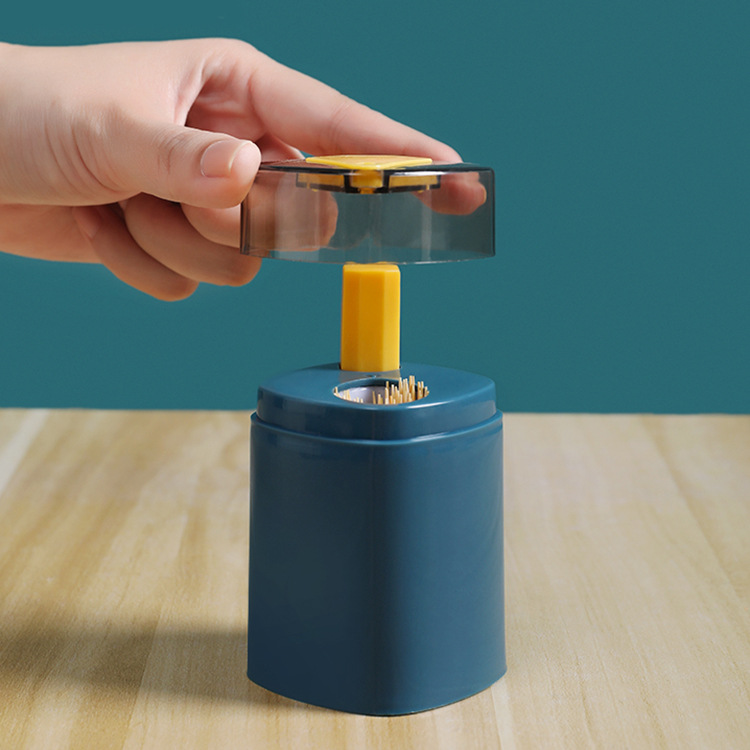 Automatic Toothpick Box Plastic Toothpick Cartridge Creative Convenient Toothpick Toothpick Bucket Household Press Toothpick Jar Bottle