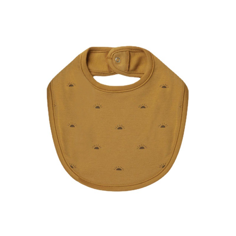 European and American saliva towel infant milk-proof absorbent bib male and female baby cotton double-layer bib rice bib factory wholesale