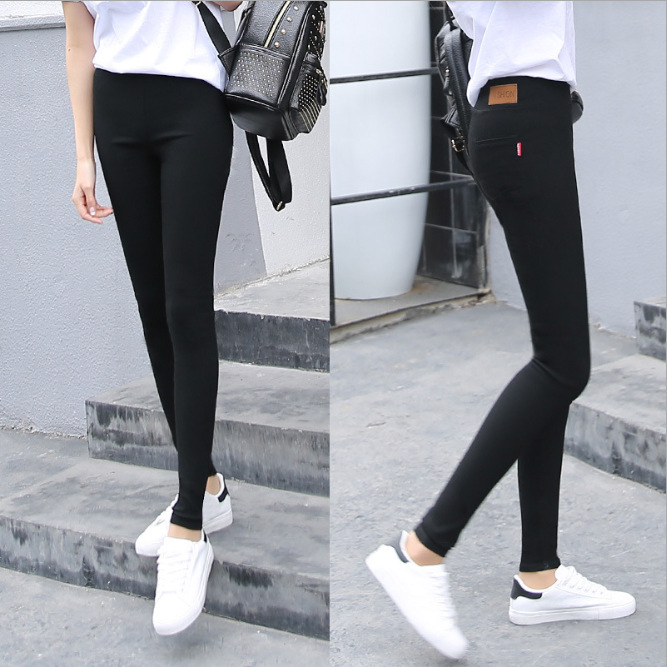 Cross-border New Leggings Outer Wear Spring and Autumn High Waist Leggings Exlonged Large Size Women's Pants Tight Stretch Trousers