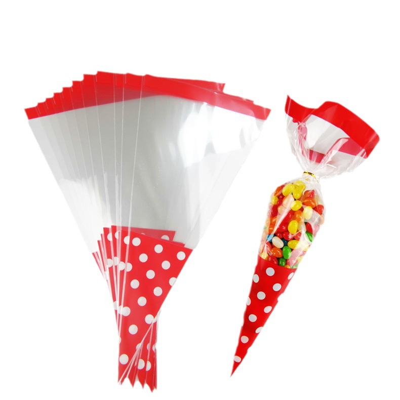 Christmas Candy Bag Transparent Triangle Bag Egg Candy Protein Sugar Bag Marlin Sugar Packaging Bag Party Decoration