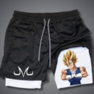 Foreign trade shorts 3D digital printing adult double-layer pants Amazon cross-border e-commerce anime series fitness sports pants