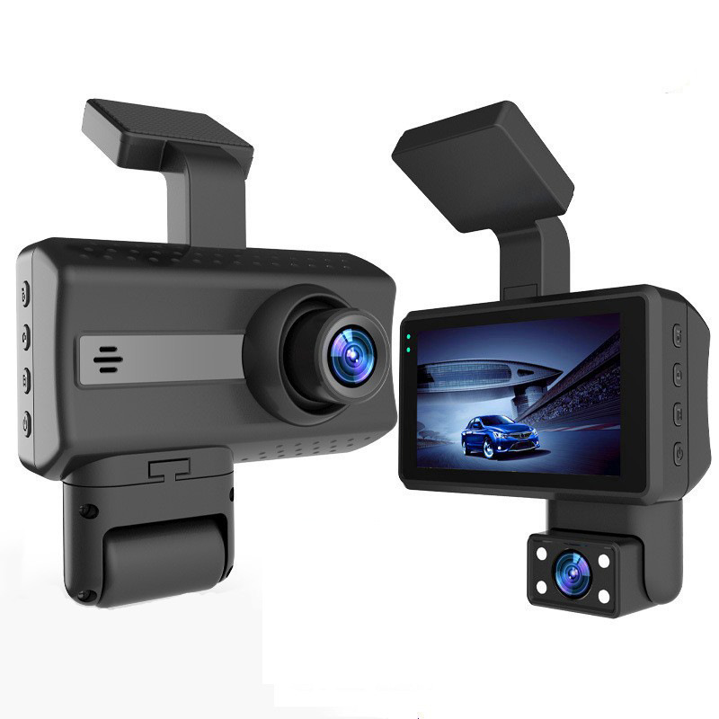 Sürüş kaydedici HD gece görüşlü ön ve arka araç çift kayıt sınır ötesi araç DASHCAM kaydedici DVRCAMERA_voghion.com