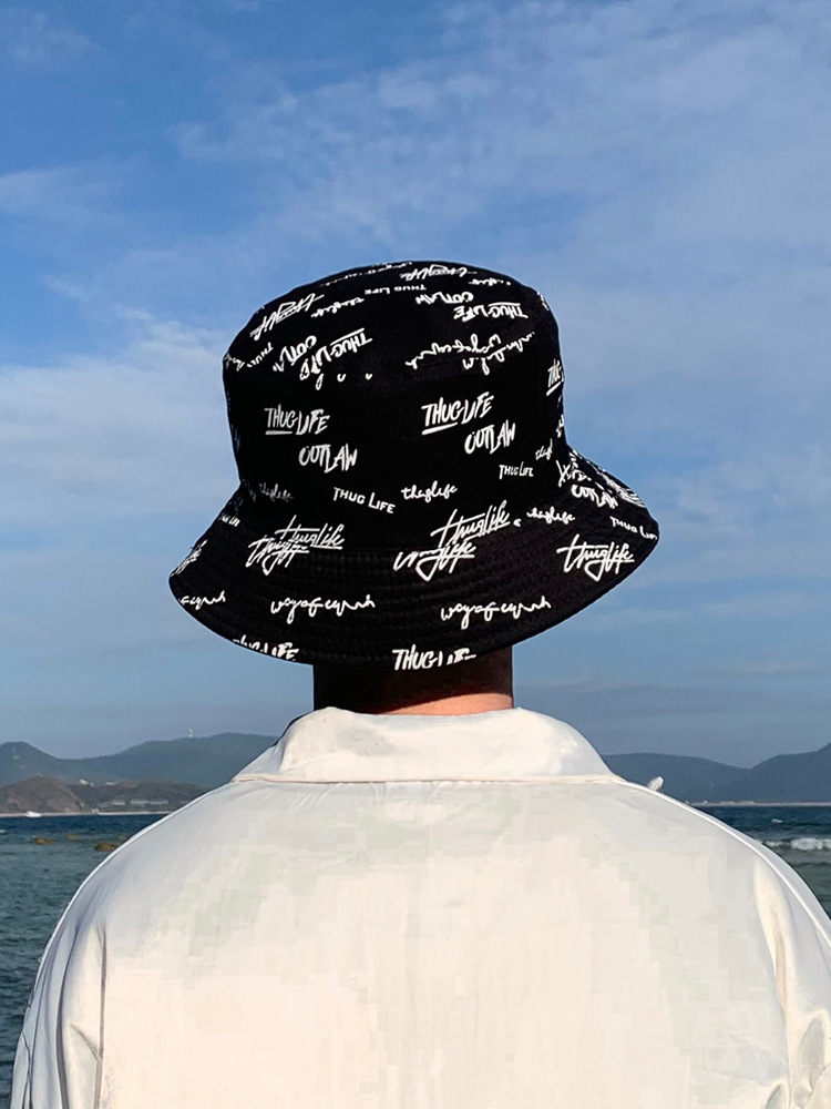 Fisherman hat men's summer ins trendy big head circumference summer sun protection hat trendy brand sun hat men's sun hat short brim