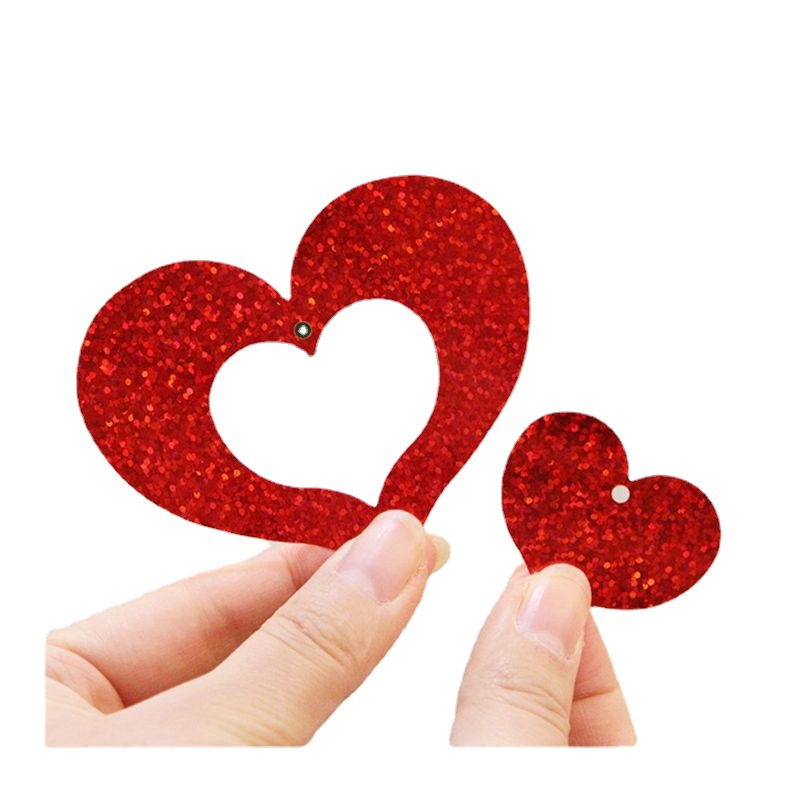 Wedding supplies love balloon pendant party decoration heart-shaped rain silk pendant laser sequins five-star balloon pendant