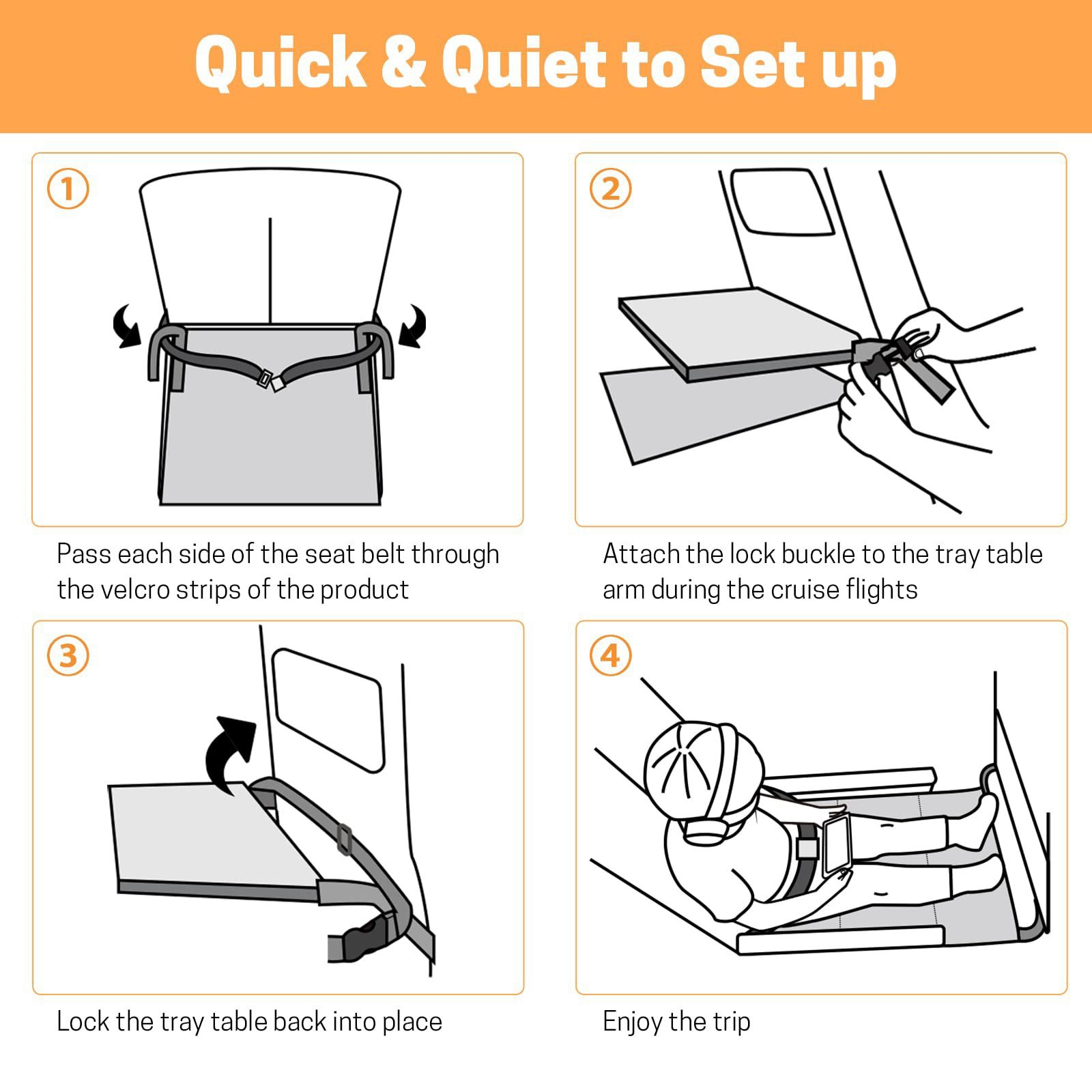 Portable children's aircraft travel bed baby aircraft car seat extender hammock children's aircraft pedals