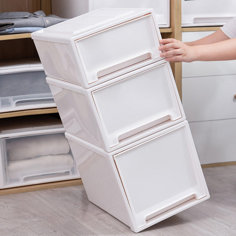 Thickened clothes storage box plastic storage box household storage cabinet wardrobe locker drawer storage box
