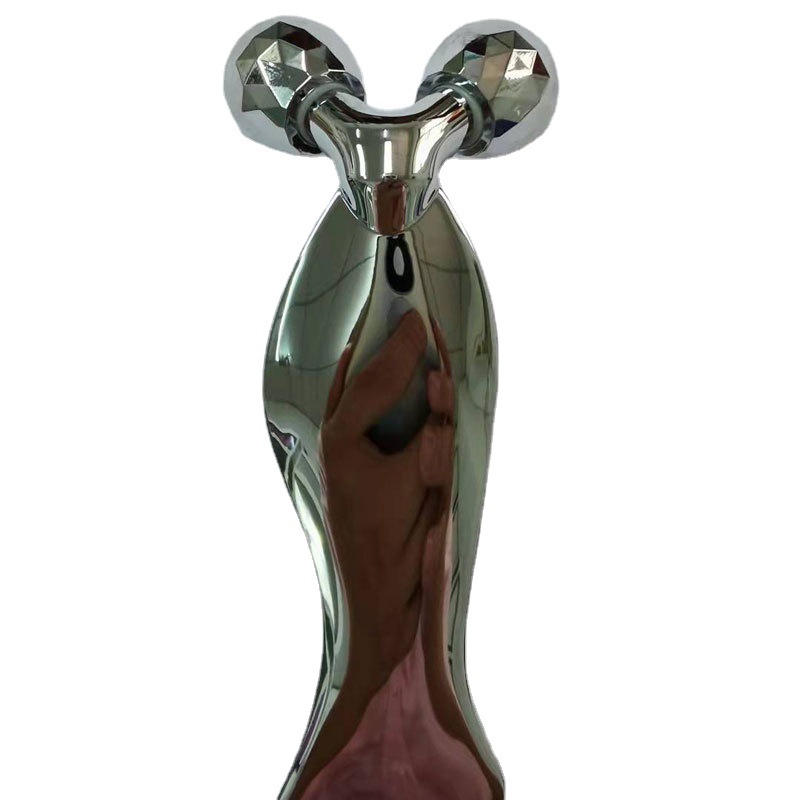 Beauty gift 3D thin face meter metal beauty instrument V face thin face manual roller massager fish scraping board