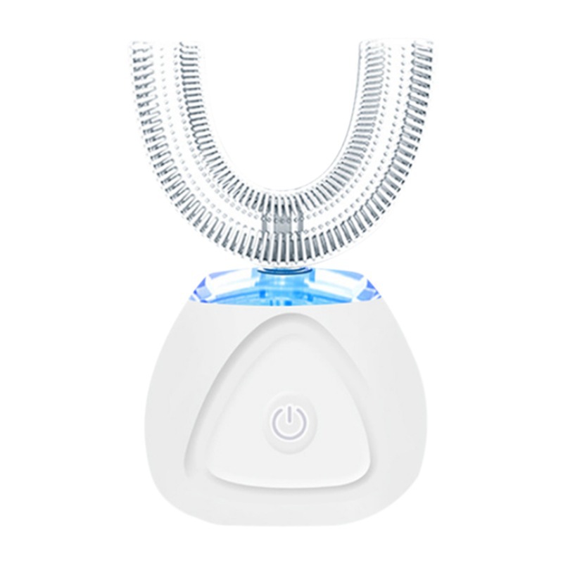 Electric U-shaped toothbrush children adult student tooth cleaning instrument ultrasonic tooth beauty instrument yellow black smoke stain removal one-piece delivery