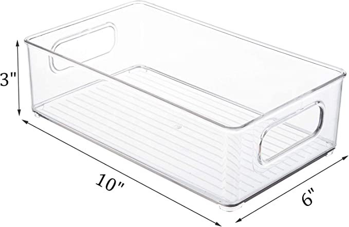 304 six-piece stackable refrigerator storage box crisper food grade vegetable finishing kitchen PET storage box
