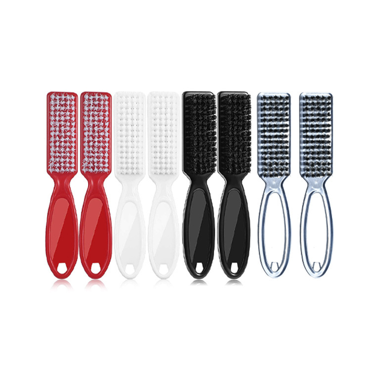 European and American Hot Sale Plastic Handle Men's Beard Brush Vintage Oil Head Brush Broken Hair Cleaning Brush YQ-090