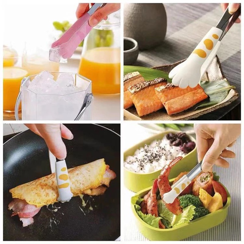 Japanese creative cute cat claw stainless steel food clip baking clip salad bread clip dessert clip barbecue clip