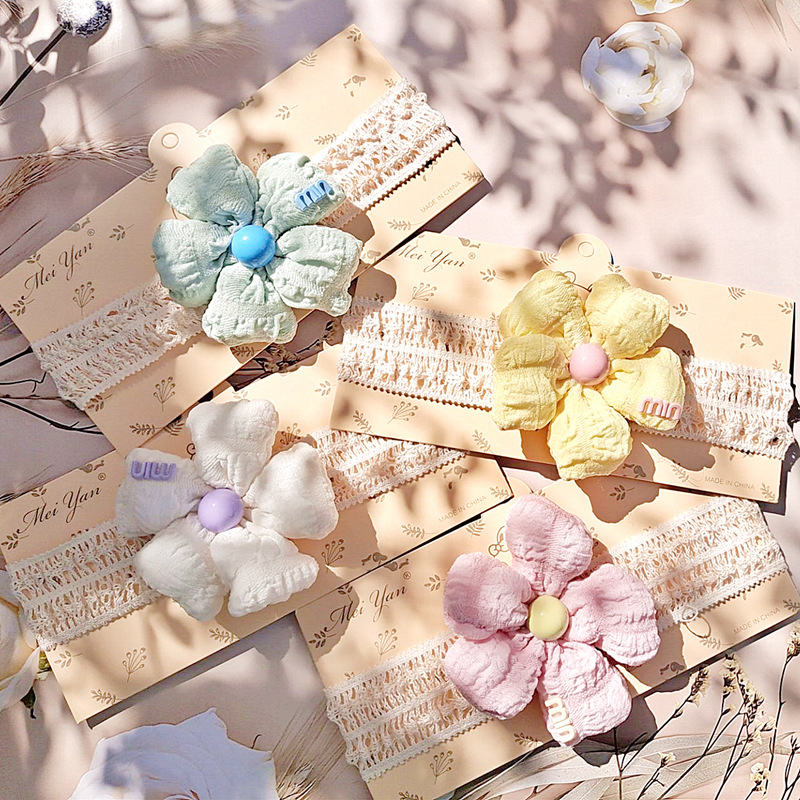 Baby hair band care door cap children Princess girl year-old baby headdress cute flower hair accessories toddler headband