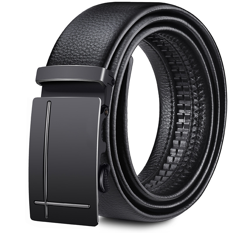 [Factory direct] men's belt soft leather automatic buckle casual Joker jeans belt men's belt wholesale
