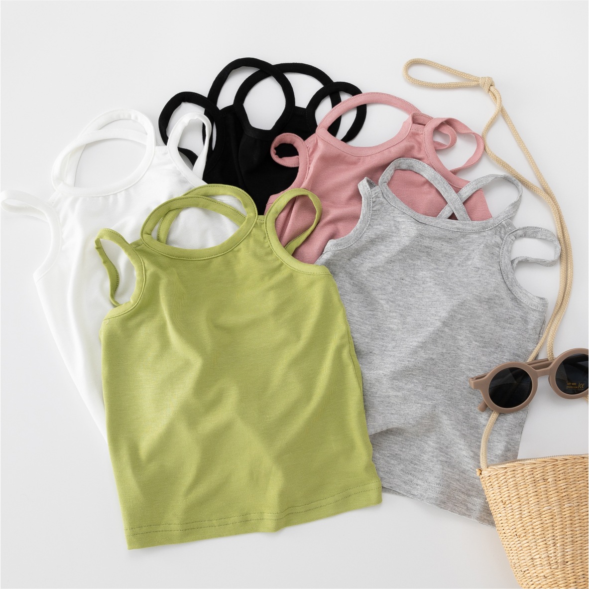 Girls summer thin camisole class a baby girl base underwear big Children girls foreign style camisole wholesale 6