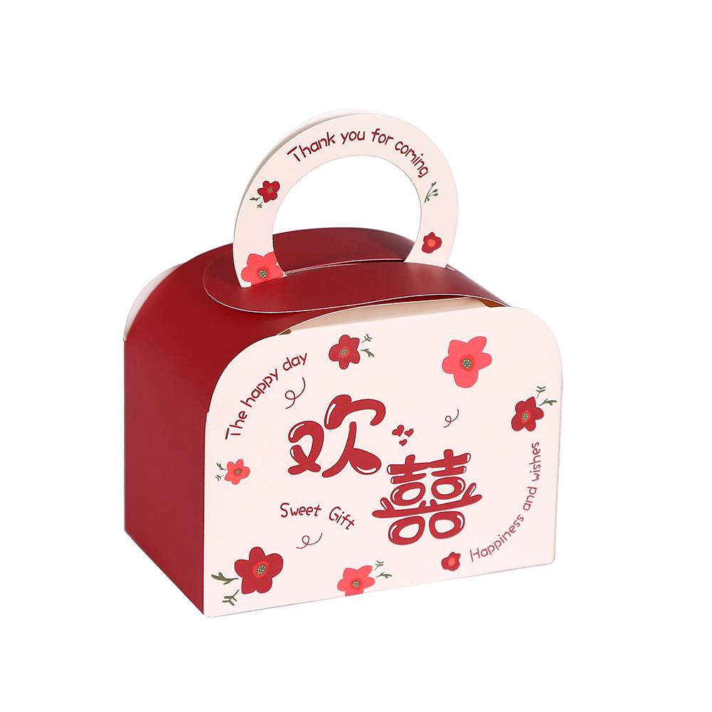 New portable candy box wholesale wedding festive supplies packaging box exquisite design hand gift wedding candy box