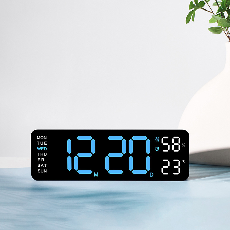5503 cross-border hot selling electronic clock simple multi-function clock rectangular large font alarm clock hanging Stand clock