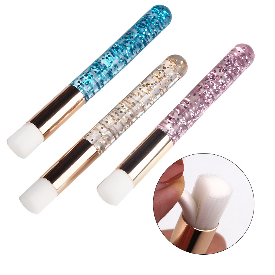 Cross-border new sequined mousse brush single nose wash brush powder head cleansing brush pore cleaning brush blackhead brush