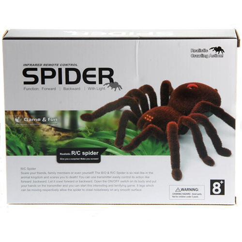 Fun and fun infrared remote control spider scary toy Halloween trick high simulation sticky hair crawling tarantula