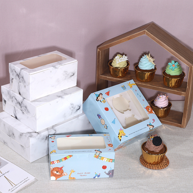 Baking packaging 2 4612 wholesale cowhide Maffen box paper cup cake box egg tart box snow Mei Niang packaging box