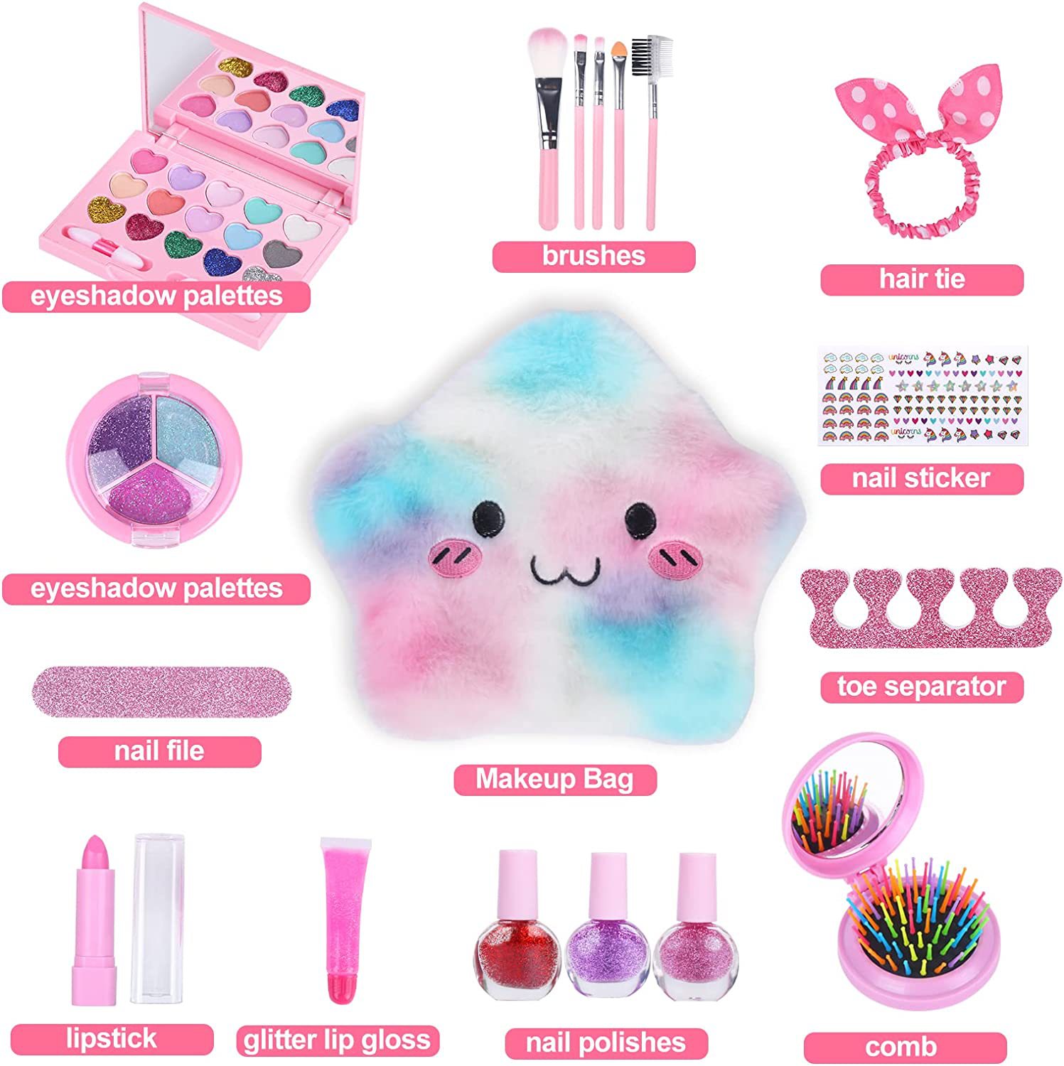 Amazon children's cosmetics set Princess DIY makeup lipstick play house toy simulation handbag spot