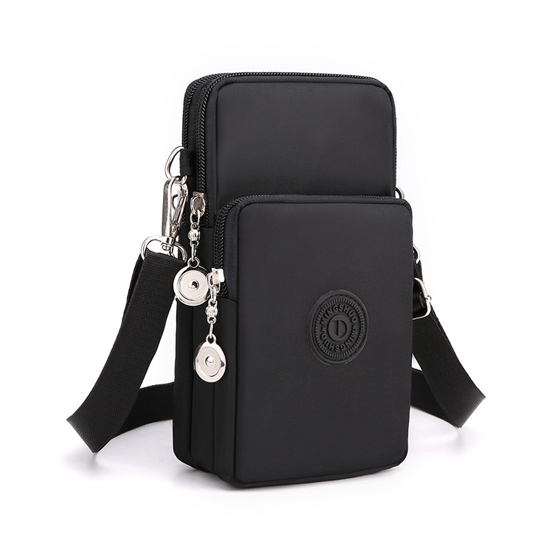 Cross-border new mobile phone bag women's crossbody Oxford cloth crossbody small bag mobile phone bag vertical mini change wrist bag
