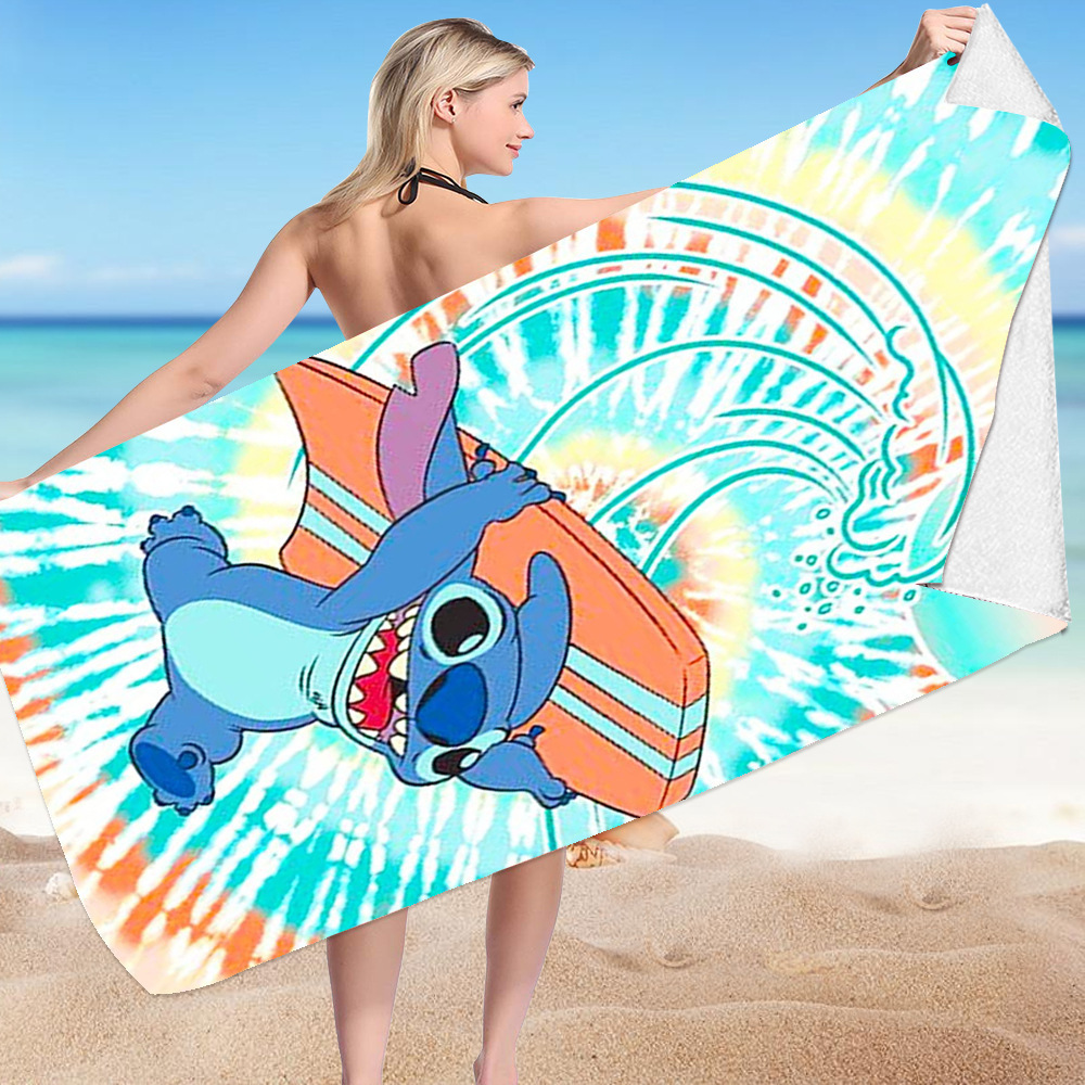 Cross-border Stetzai Animation Beach Towel Microfiber Double-sided Fleece Beach Towel Bath Towel Variety Square Towel Beach Towel