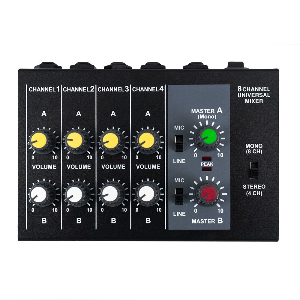 Small household mixer professional outdoor karaoke audio microphone hub eight-way audio multi-function mixer