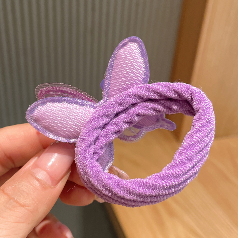 Children's hair rope towel ring does not hurt hair tie hair rope ponytail rubber band hair ring butterfly headdress ball head hair accessories for women