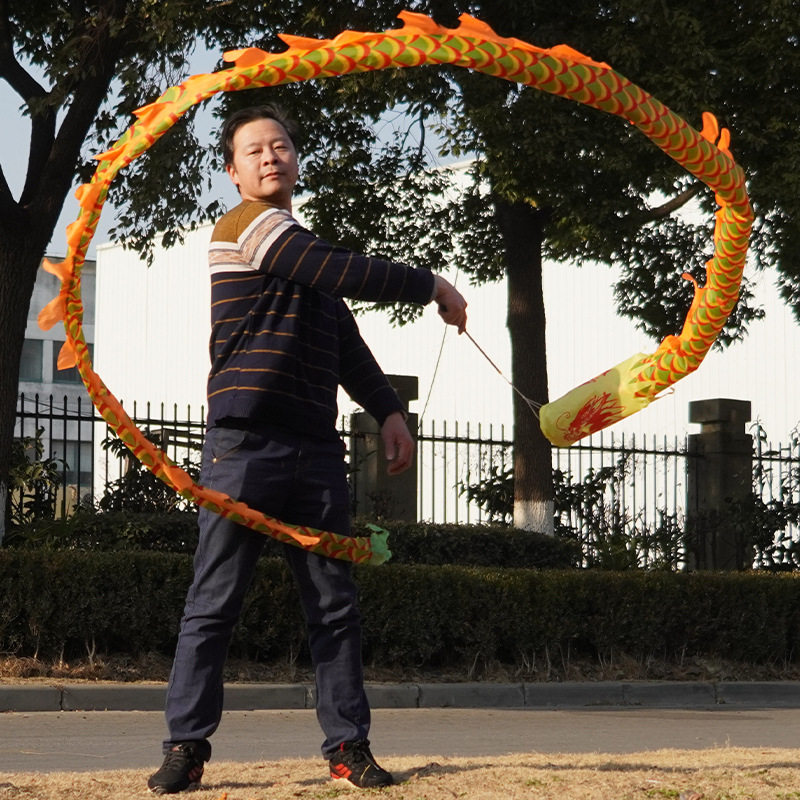 Dragon throwing dragon diabolo Dragon colorful dragon children's dragon dancing ribbon fitness dragon props Dragon Playing Dragon middle-aged and elderly square ribbon hand throwing dragon