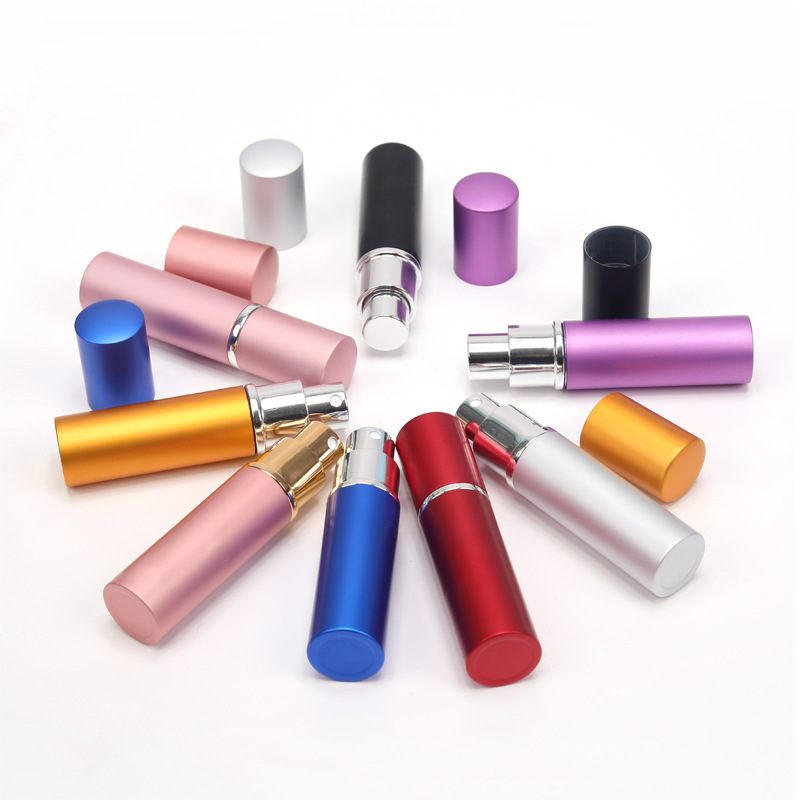 Factory spot 10ml flat head sub-bottling perfume sub-bottling tube rotating sub-bottling small spray bottle glass empty bottle