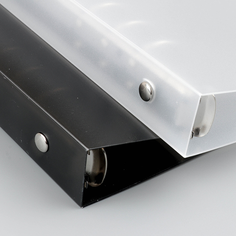 6010 New pp loose-leaf folder shell transparent horizontal folder A4B5 perforated test paper hand account storage folder