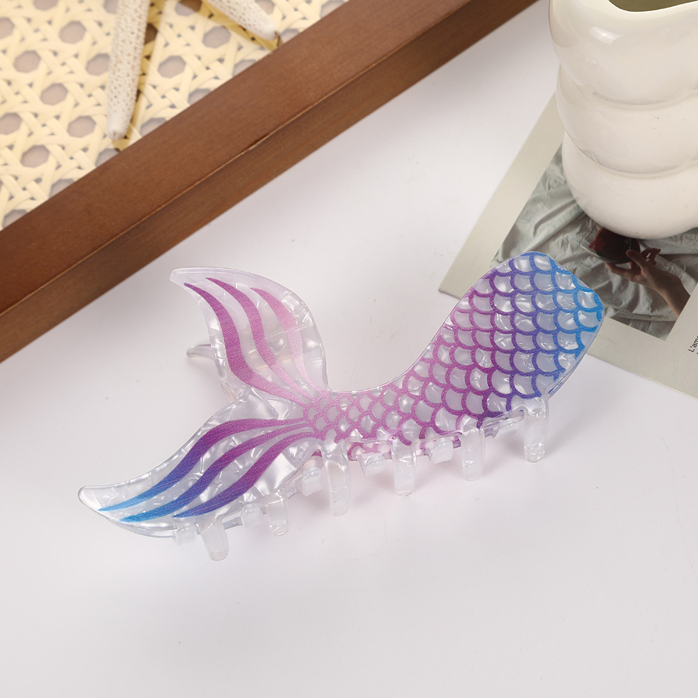 Acetic acid hairpin high texture fish tail adult female shark hair accessories wash clip hairpin_voghion.com