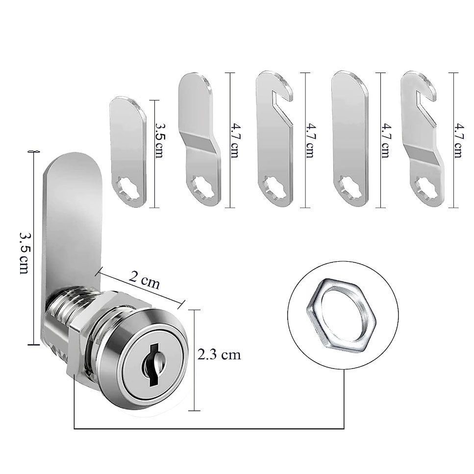 4 keys 5 pieces C1820 turn tongue lock RV LOCK RV lock mailbox lock wardrobe lock