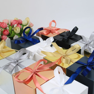 New solid color square carton candy box 7.6cm cm square box gift box multi-color optional